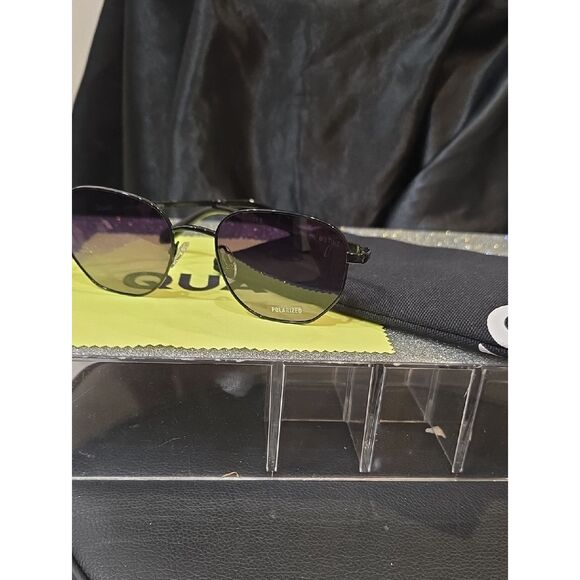 Quay Australia Big Time Round Polarized Sunglasses- Black Frame/Smoke Lens main image 4